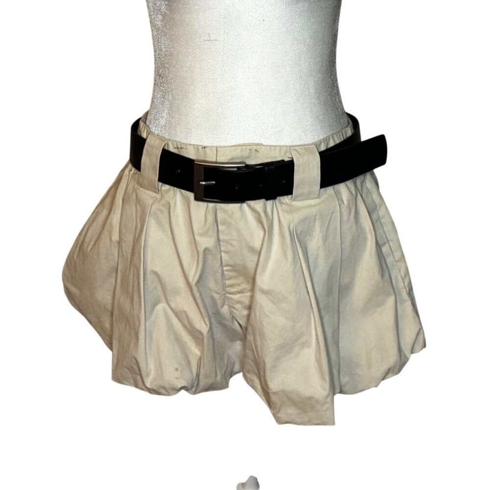 Sea Adele Sportswear Bubble Shorts in Oat 4 New Womens Puffy Chino Cotton - Picture 6 of 15